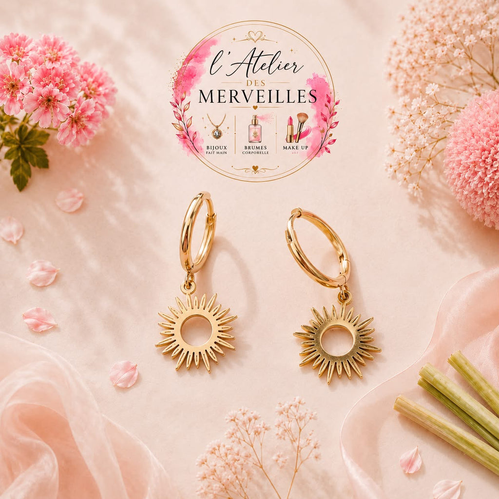 Boucles d'oreilles ambre