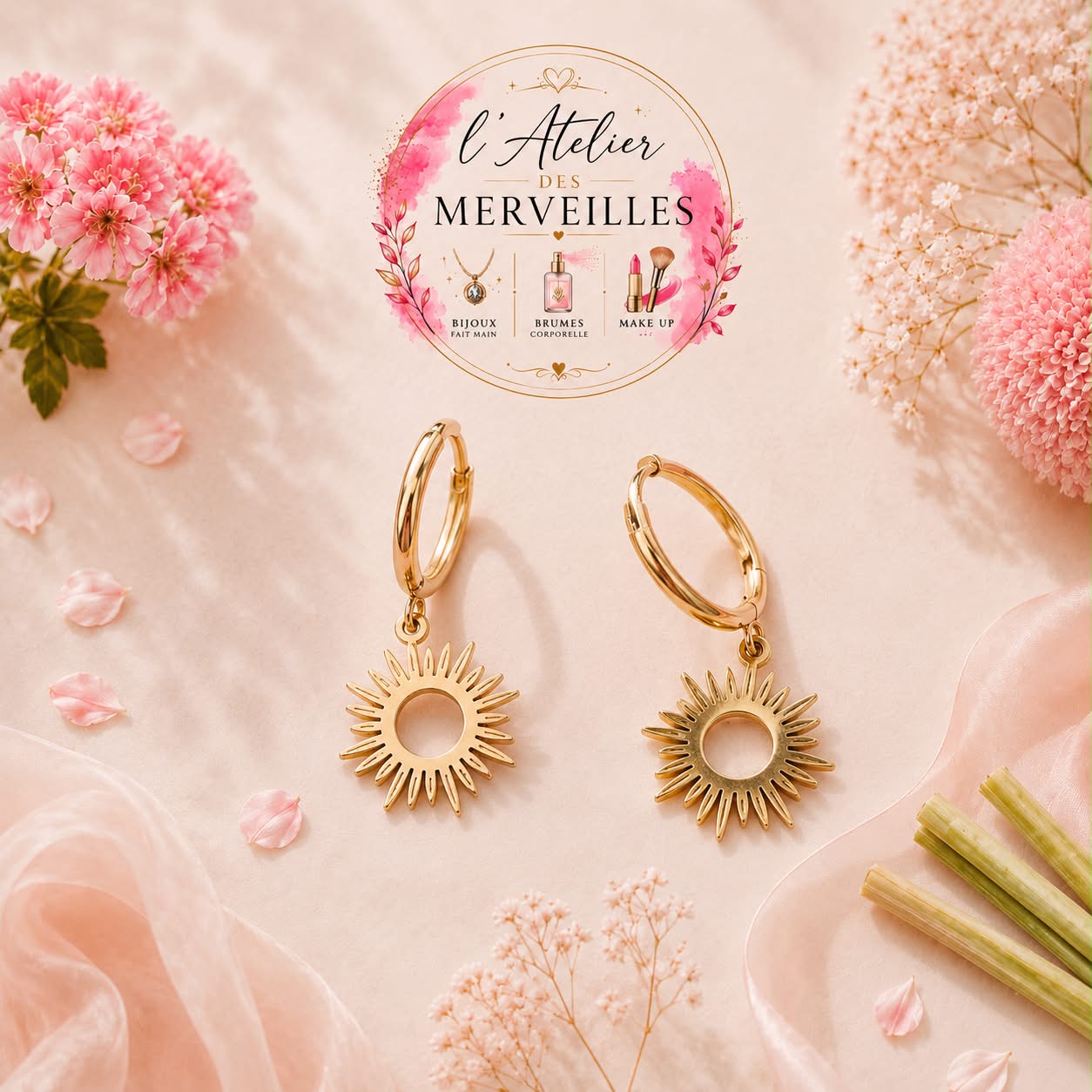 Boucles d'oreilles ambre