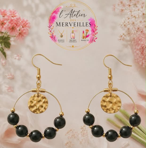 Boucles d'oreilles Julianne acier fait main