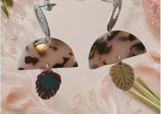 Ania boucles d'oreilles en acier inoxydable fait main