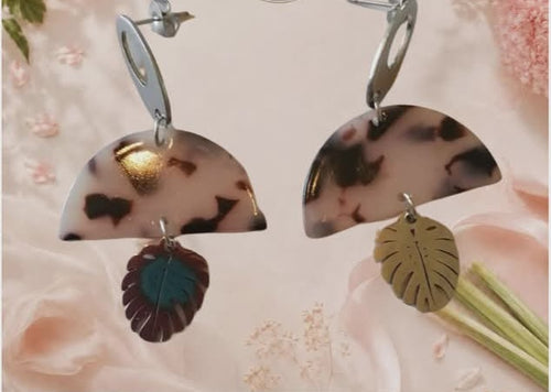 Ania boucles d'oreilles en acier inoxydable fait main