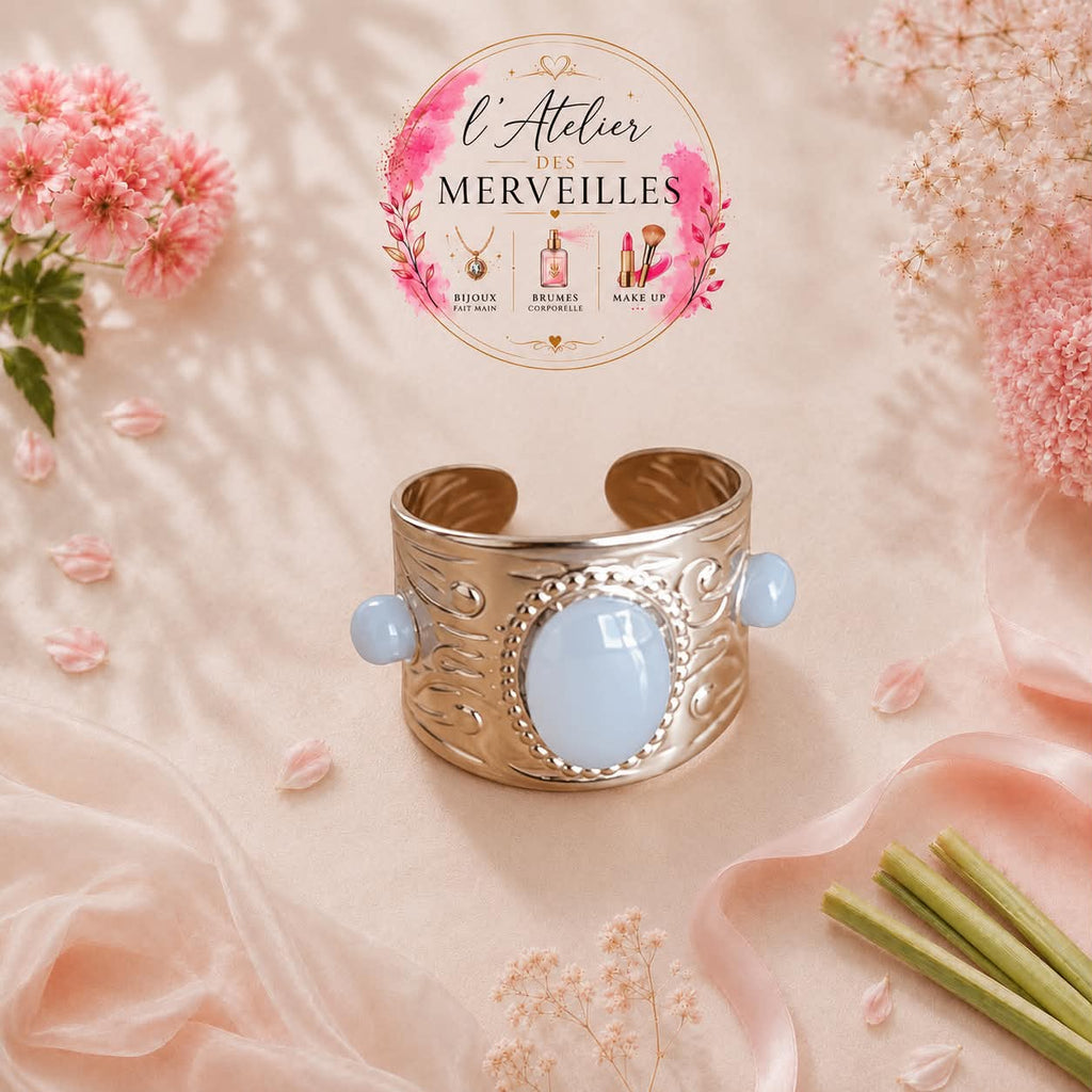 Bague blanche acier inoxydable