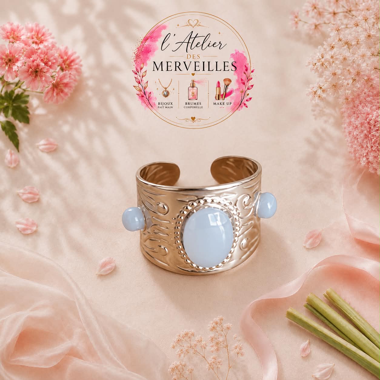 Bague blanche acier inoxydable