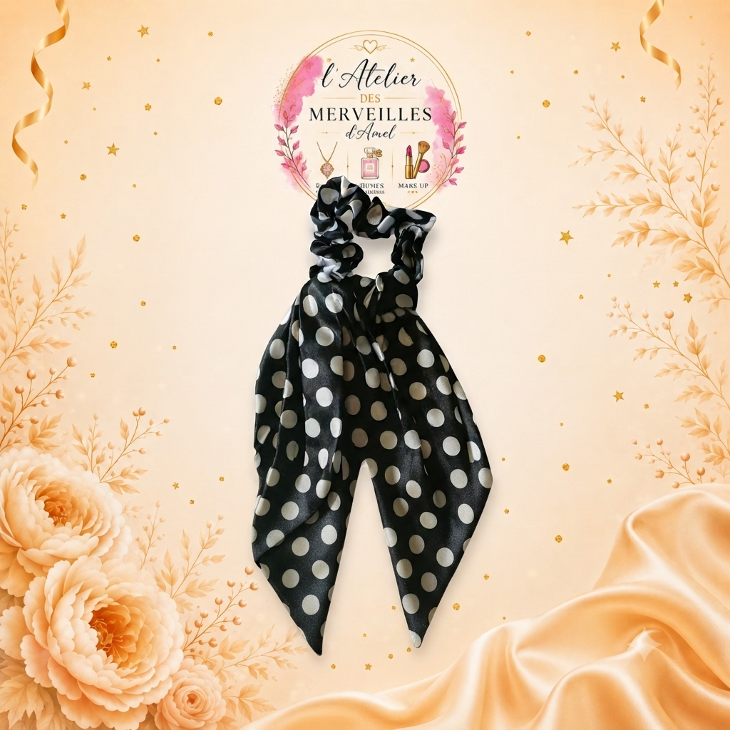 Chouchou foulards accessoire cheveux doux et élégant, toutes longueurs