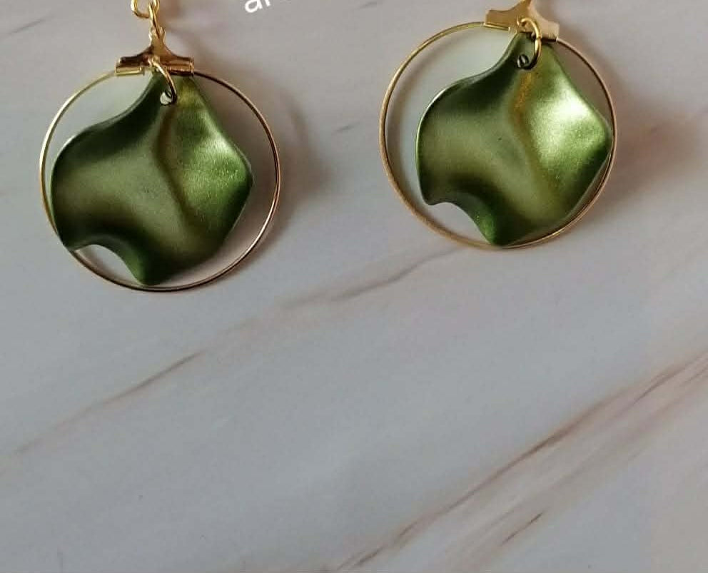Boucles d'oreilles Rosalie acier fait main