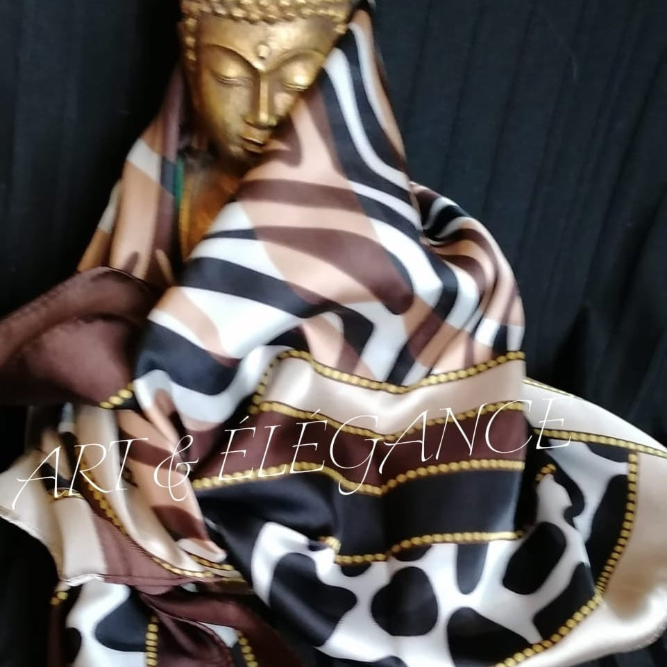 Foulard chic polyester 70cm sur 70cm