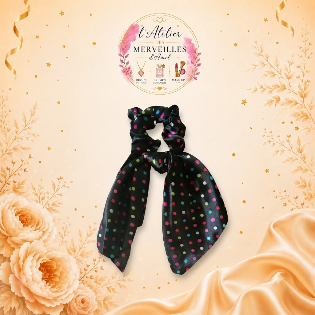 Chouchou foulards accessoire cheveux doux et élégant, toutes longueurs