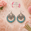 Boucles d'oreilles iris acier inoxydable