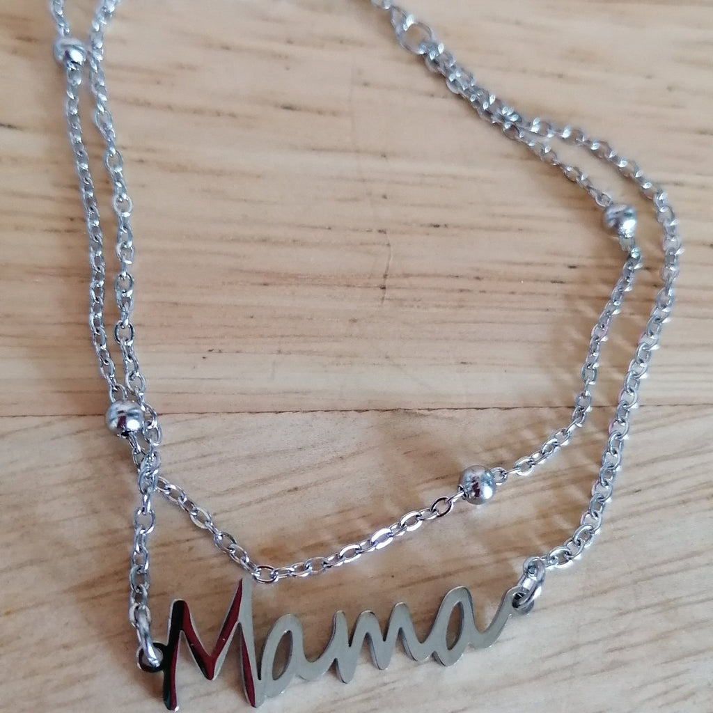 Bracelet mama acier inoxydable