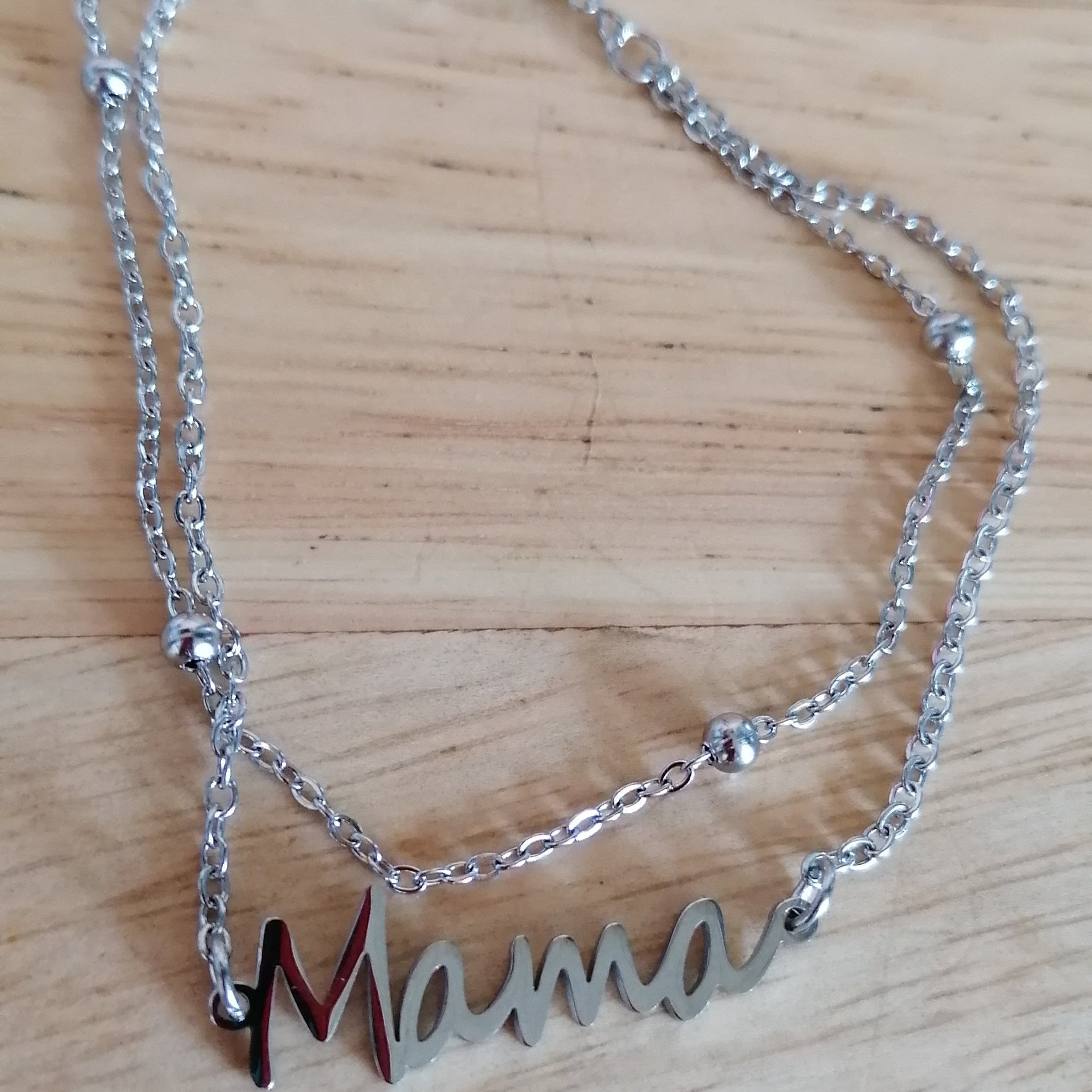 Bracelet mama acier inoxydable